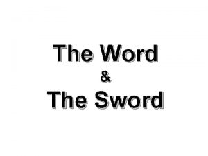 The Word The Sword What Did Jesus Say