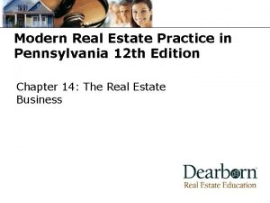 Modern Real Estate Practice in Pennsylvania 12 th