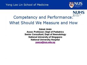 Yong Loo Lin School of Medicine Competency and