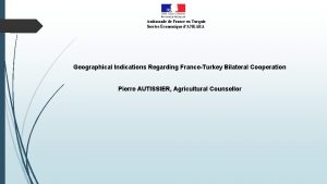 Ambassade de France en Turquie Service conomique dANKARA