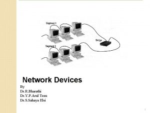 Network Devices By Dr R Bharathi Dr Y