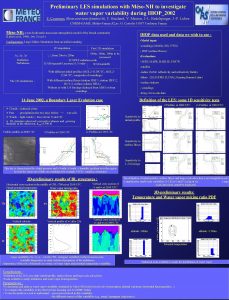 Preliminary LES simulations with MsoNH to investigate water