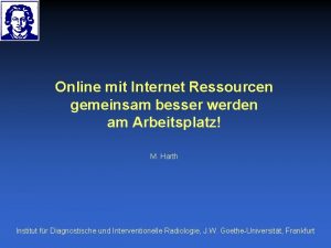 Online mit Internet Ressourcen gemeinsam besser werden am