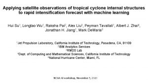 Applying satellite observations of tropical cyclone internal structures