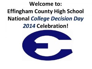 Welcome to Effingham County High School National College