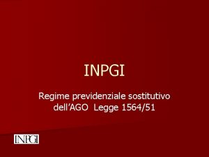 INPGI Regime previdenziale sostitutivo dellAGO Legge 156451 Soggetti