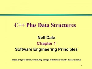 C Plus Data Structures Nell Dale Chapter 1