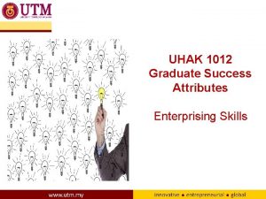 UHAK 1012 Graduate Success Attributes Enterprising Skills What