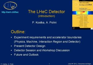 http cern chlhec The LHe C Detector introduction
