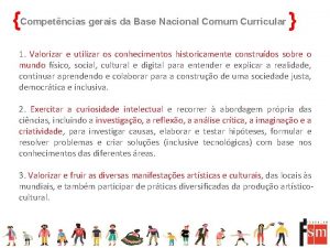 Competncias gerais da Base Nacional Comum Curricular 1