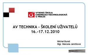 AV TECHNIKA KOLEN UIVATEL 16 17 12 2010