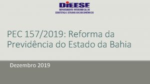 PEC 1572019 Reforma da Previdncia do Estado da