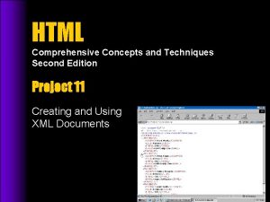 HTML Comprehensive Concepts and Techniques Second Edition Project