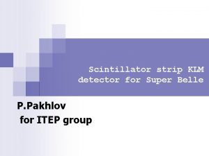 Scintillator strip KLM detector for Super Belle P
