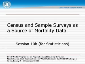 Census and Sample Surveys as a Source of