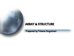 ARRAY STRUCTURE Prepared by Yohana Nugraheni Definisi Larik
