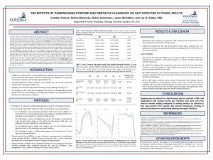 THE EFFECTS OF PARKINSONIAN POSTURE AND OBSTACLE CLEARANCE