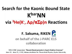 Search for the Kaonic Bound State via bar