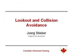 Lookout and Collision Avoidance Joerg Stieber Graphs from