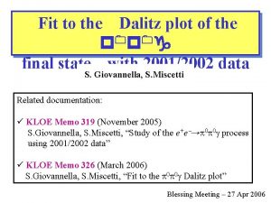 Fit to the Dalitz plot of the 0