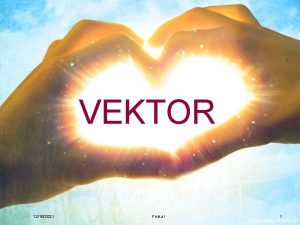 VEKTOR 12162021 Fisika I 1 BAB I VEKTOR