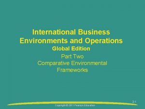 International Business Environments and Operations Global Edition Part