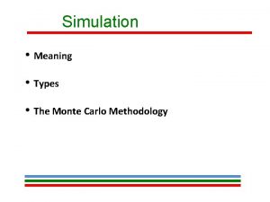 Simulation Meaning Types The Monte Carlo Methodology Simulation