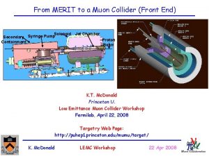 From MERIT to a Muon Collider Front End