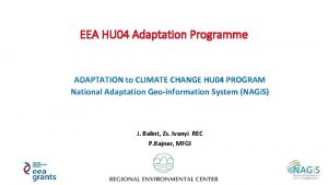 EEA HU 04 Adaptation Programme ADAPTATION to CLIMATE