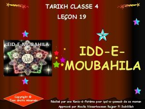 TARIKH CLASSE 4 LEON 19 IDDEMOUBAHILA Copyright Tous