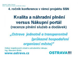 Statutrn msto Ostrava Odbor majetkovch ast a sdruenho