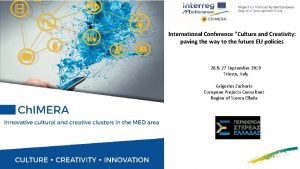 International Conference Culture and Creativity paving the way