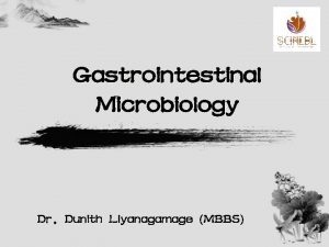 Gastrointestinal Microbiology Dr Dunith Liyanagamage MBBS Enterobacteriaceae Transmitted