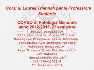 Corsi di Laurea Triennali per le Professioni Sanitarie