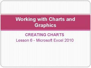 Working with Charts and Graphics CREATING CHARTS Lesson