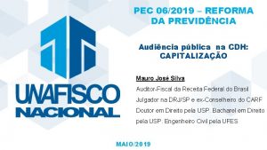 PEC 062019 REFORMA DA PREVIDNCIA Audincia pblica na