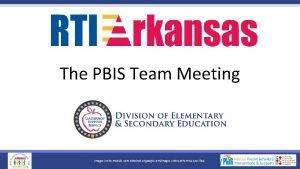 The PBIS Team Meeting Images in this module