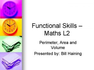 Functional Skills Maths L 2 Perimeter Area and