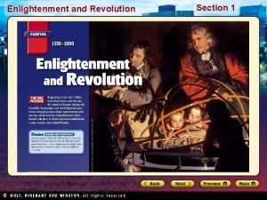 Enlightenment and Revolution Section 1 Enlightenment and Revolution