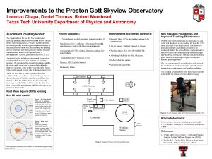 Improvements to the Preston Gott Skyview Observatory Lorenzo