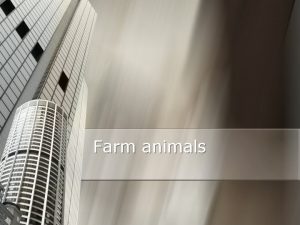 Farm animals Farm animals n Title n Theme