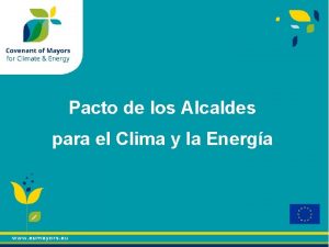 Pacto de los Alcaldes para el Clima y