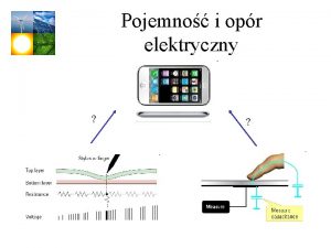 Pojemno i opr elektryczny Kondensatory Kondensator najczciej skada