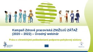 Kampa Zdrav pracovisk ZNIUJ ZA 2020 2022 vodn