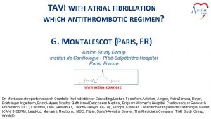 TAVI WITH ATRIAL FIBRILLATION WHICH ANTITHROMBOTIC REGIMEN G