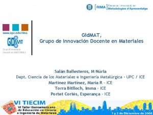 www upc edurima Gid MAT Grupo de Innovacin