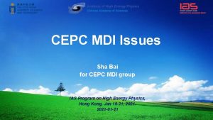 CEPC MDI Issues Sha Bai for CEPC MDI