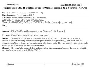 November 2004 doc IEEE 802 15 04 0653