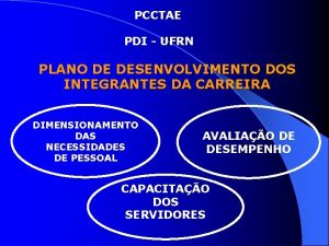 PCCTAE PDI UFRN PLANO DE DESENVOLVIMENTO DOS INTEGRANTES
