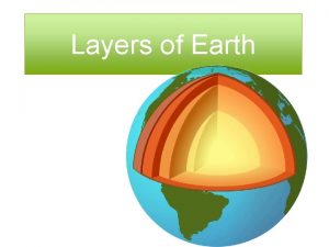 Layers of Earth Layers of Earth Crust Crust